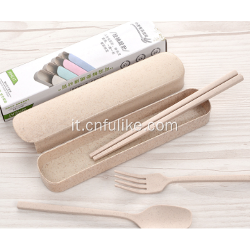 Set di stoviglie in paglia di grano sano per bambini